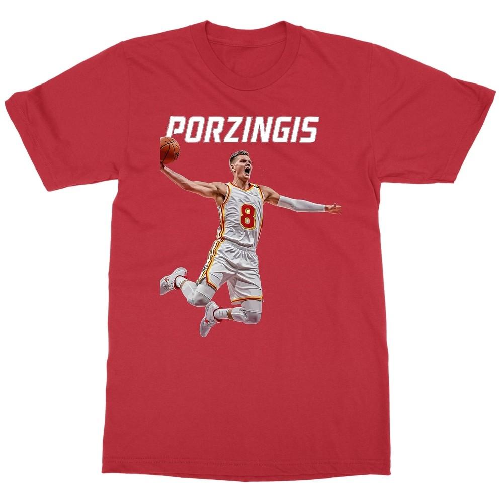 Kristaps Porzingis #8 Jump Shot - Atlanta Tribute Unisex T-Shirt Unisex T-Shirt L