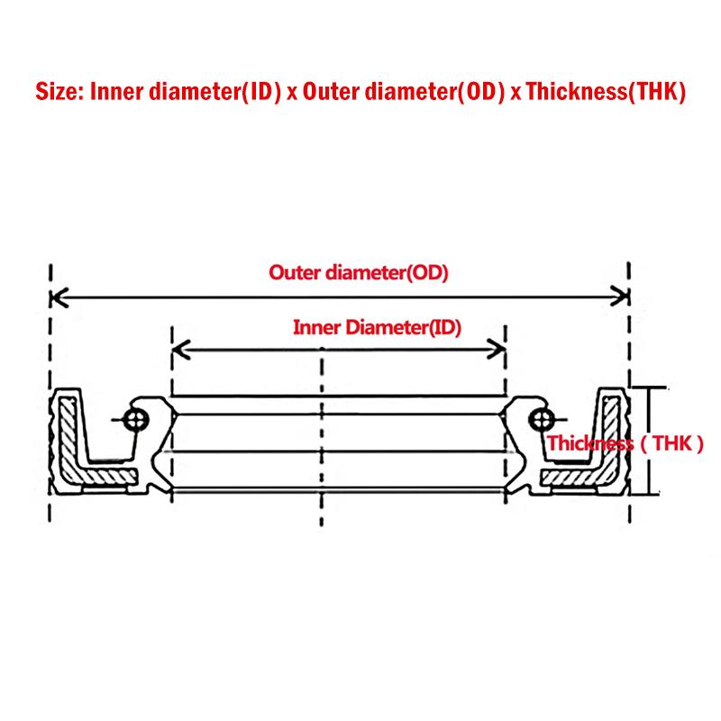 NBR Oil Seal TC 26x35x7 26x37x7 26x38x7 26x47x10 26x47x10  26x55x10 26x52x8 27x35x7 Rubber Shaft Double Lip Sealing Gaskets