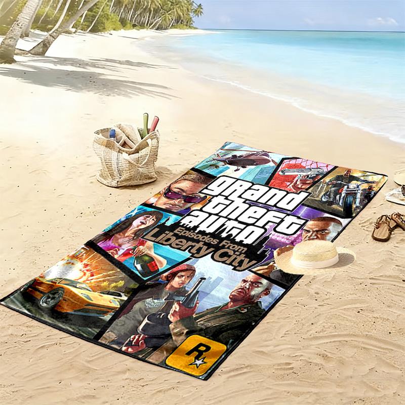 Liberty City Adventures beach towel beach Portable for travel Absorbent bath towel quick-drying swim towel swim beach Fashion
