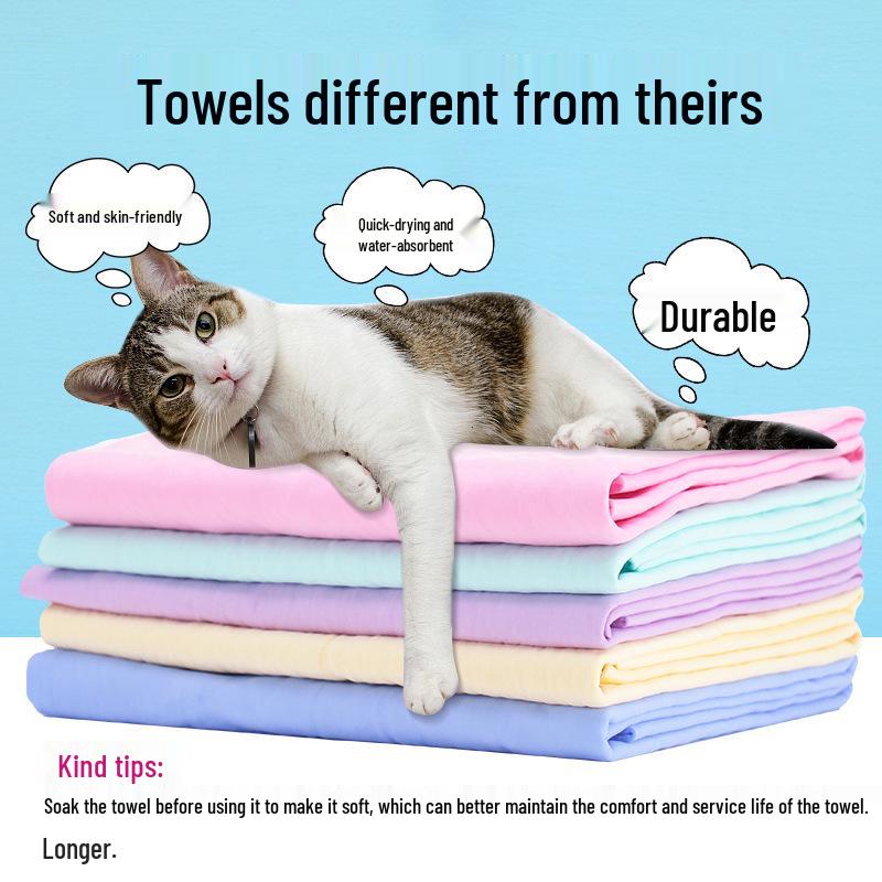 Quick-Dry Absorbent Pet Towel - Large, Strong Deerskin Imitation for Dogs/Cats & Car Wash