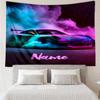 Custom Name Racing Print Tapestry, Backdrop, Easy Setup, Ideal for Bedroom, Office & Living Room, with Aesthetic Wall Hanging Decor.