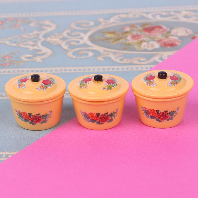 Dollhouse Miniature Nostalgic Life Scene Decoration Supplies Chinese Double Happiness Enamel Basin Doll Accessories Toy