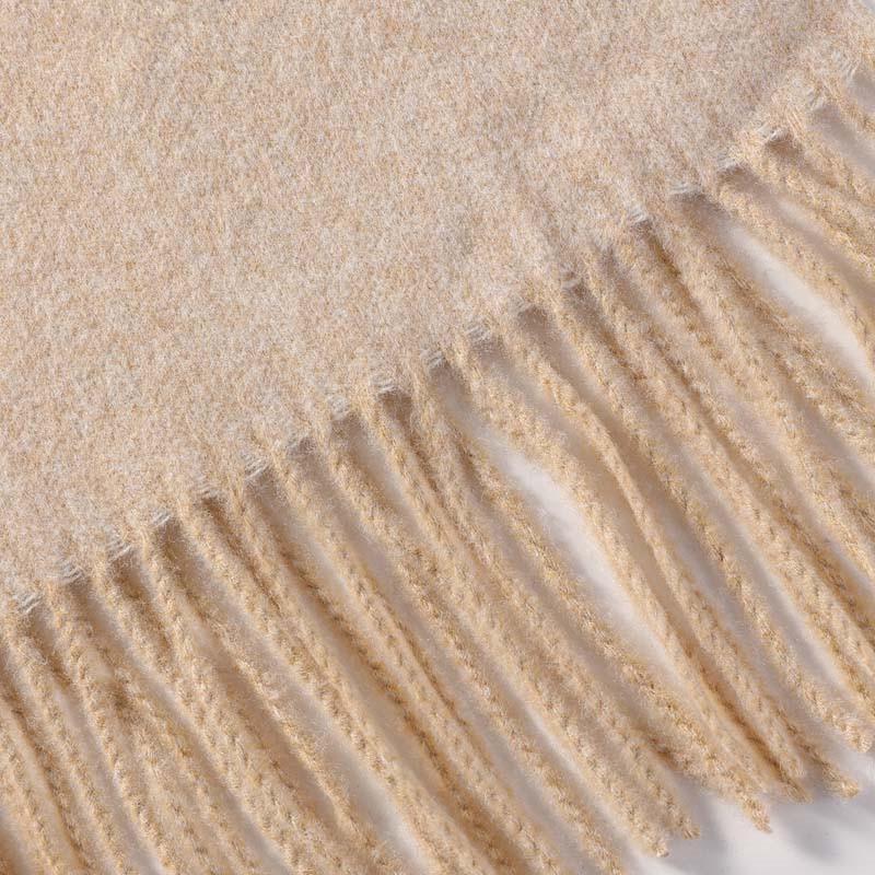 Reversible Cashmere Wool Scarf: Unisex Autumn/Winter, Luxurious Korean Style Shawl.