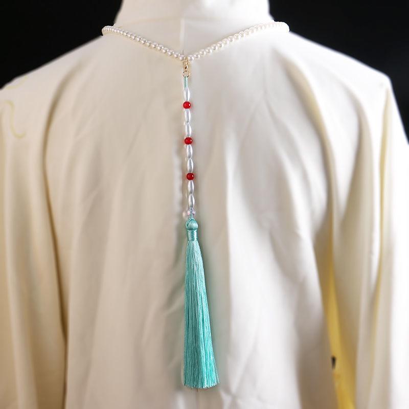 

Ожерелье с перегородчатой бабочкой династии Мин: Кисточка, искусственный жемчуг, ретро-стиль костюма Хань