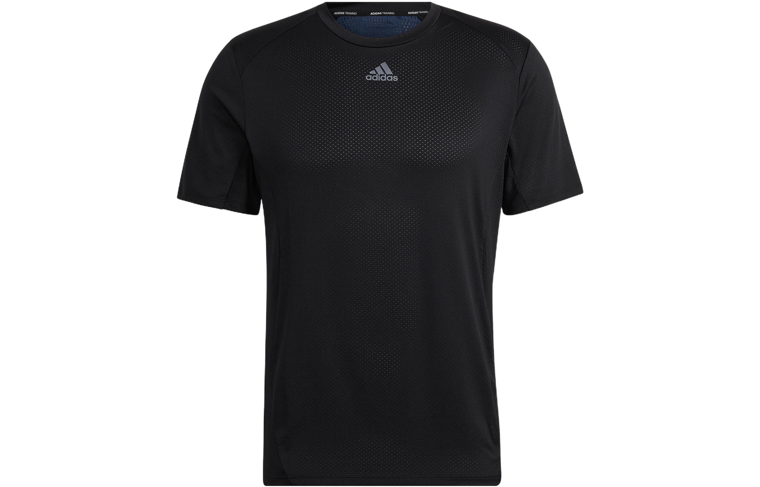 

Adidas T Shirts Men s Black Crew Neck Moderate Straight Fit HP1932 XS