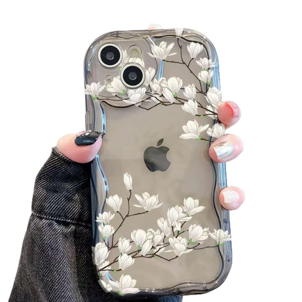 New Chinese Magnolia Is Suitable for Apple 17 Transparent Mobile Phone Case iPhone13promax/12/16/15/14