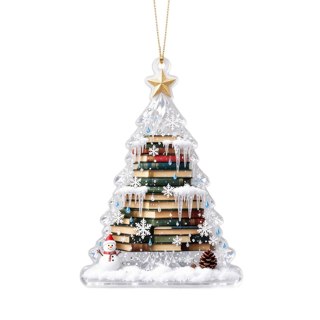 Kerst 2D Vlak Acryl Hangend Ornament voor Feestelijke Decoratie