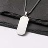 Hip-hop Punk Stainless Steel Geometric Square Pendant Necklace for Men Men Women Personality Simple Collar Chain Jewelry Gifts