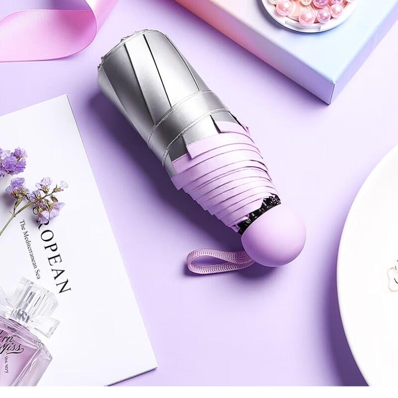 Xuqing Wooden Handle Black Glue Sun & Rain Umbrella