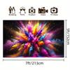 2D Rainbow Paint Splash Background for Studio Photoshoot & Live Stream