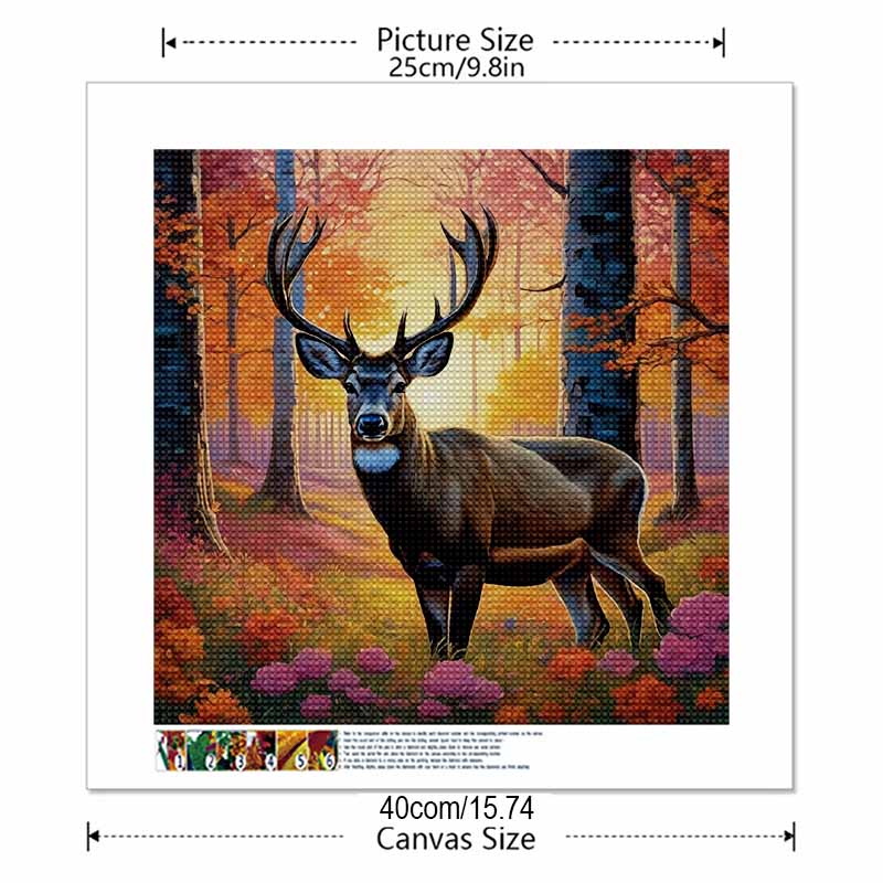 New Arrival 5D DIY Full Circle Diamond Painting "Elk" Embroidery Cross Stitch Home Decor Gift