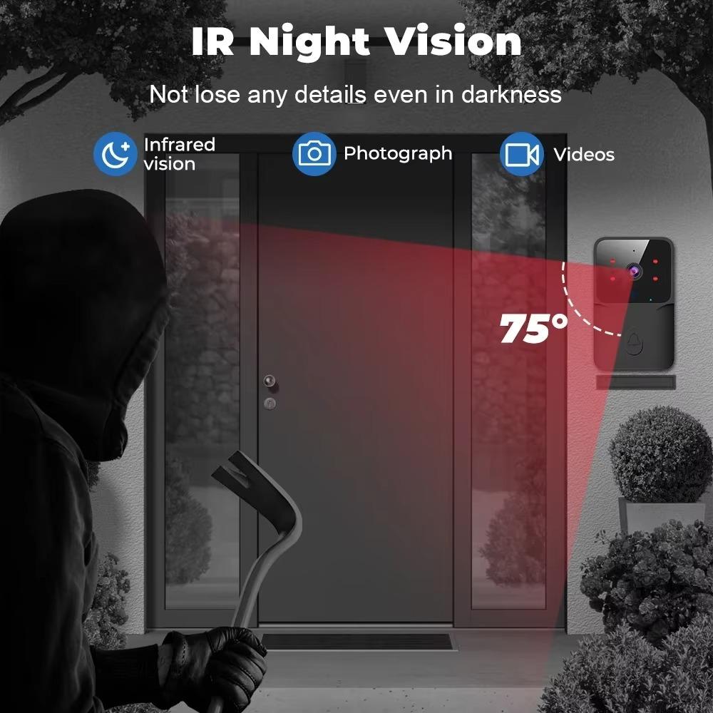 Infrared Night Vision Wireless Doorbell HD Wifi Video Door Bell Useful Doorbell Camera