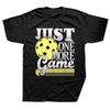 Just One More Game Funny Pickleball Player Paddleball Graphic Tshirts Men Womens Casual Cotton Loose Oversized T Shirt Summer