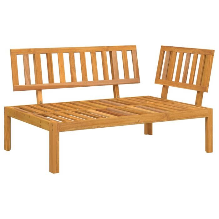 VidaXL Canapé d'angle palette de jardin bois massif d'acacia, canapé palette en bois, banc d'extérieur, meuble de jardin, 365844