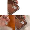 Geometric Zircon Hollow Square Pendant Necklace For Women Fashion Elegant Locking Chain