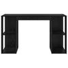 Desk with Shelf Black Oak Effect 130 x 50.5 x 75 cm