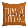 New Thanksgiving Autumn Cushion Pumpkin Maple Leaf Hand-painted Text Home Cushion Pillow Cover
