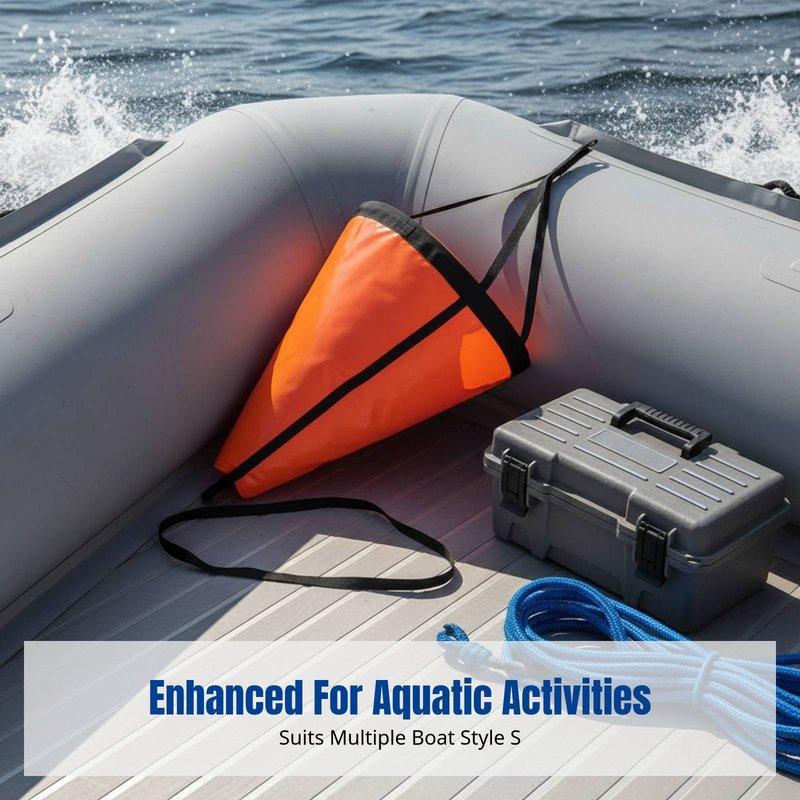 Waterproof PVC Sea Anchor Compact Umbrella Shape Anchor Easy Storage Boat Accessories for Inflatable Boats Kayaks Fishing Boats