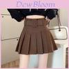 Cotton Blend High Waist Pleated Skirt For Women Spring Autumn Collection