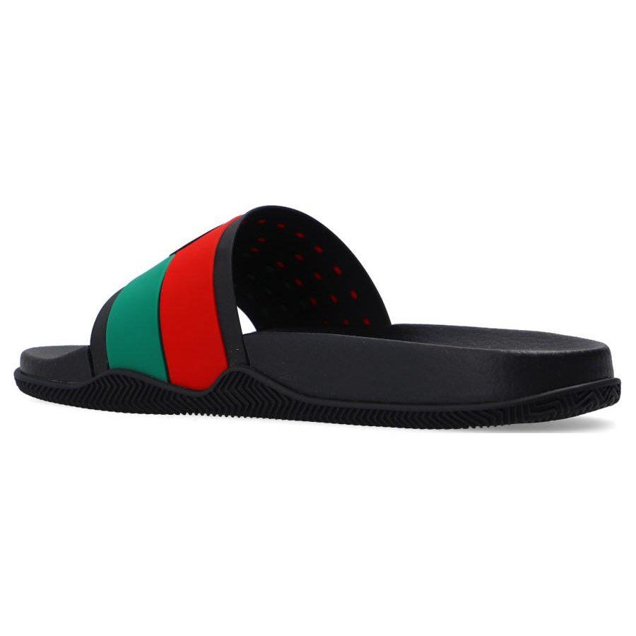 Gucci Slide 'Interlocking G - Black Red Green' 655265 JFA00 8815