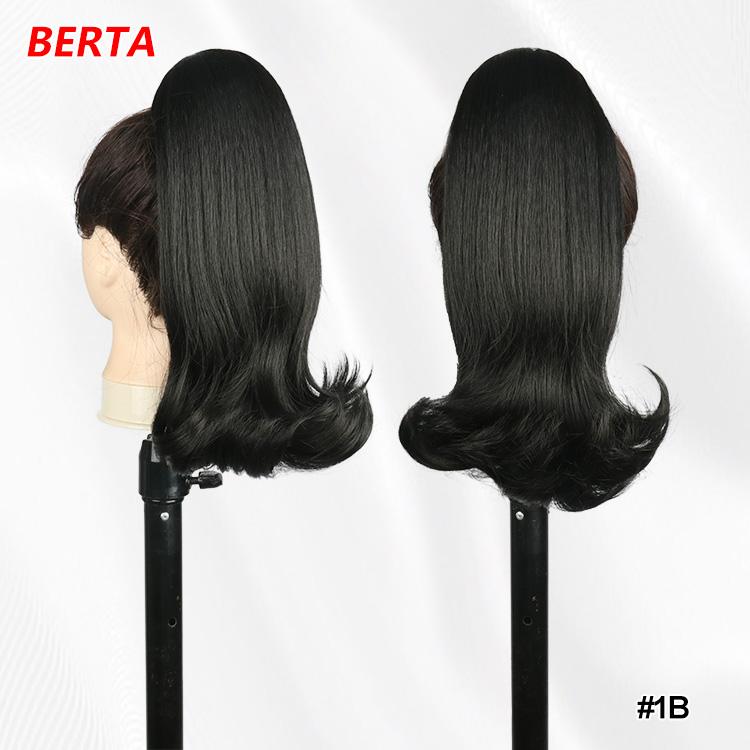 Julianna Short Kanekalon Futura Heat Resistant Ombre Curly Wavy Synthetic Hair Extension Ponytail Hairpiece (as the picture,14 inches)