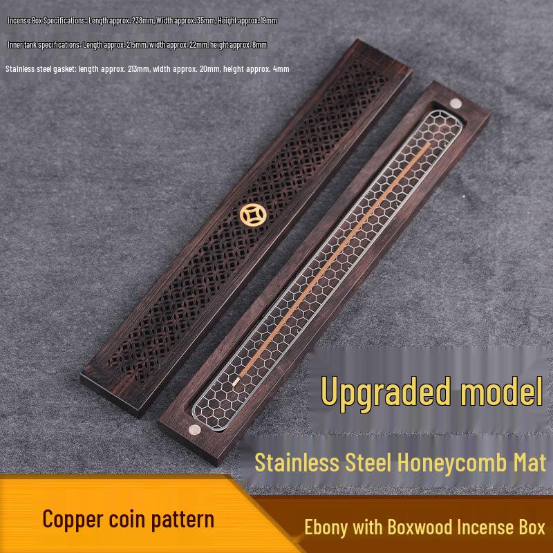 Xihe Ebony & Boxwood Incense Holder Set