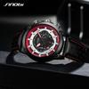 SINOBI New Fashion Sports Mens Watches Stainless Steel Chronograph Man Quartz Wristwatches Luminous Hands Male's Calender Clock