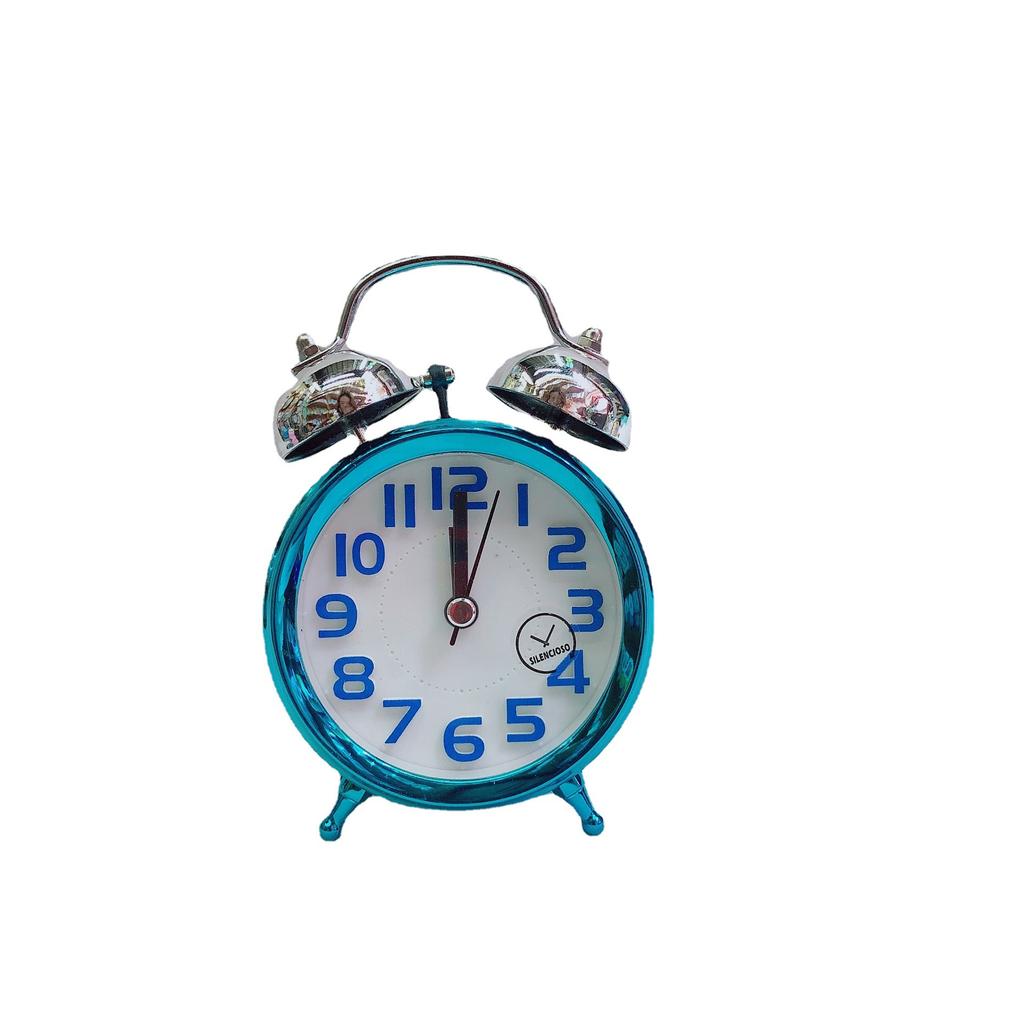 Electroplating Colored Quartz Clock Simple and Fashionable Bell-ringing Children's Desk Super Silent Alarm Clock
