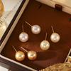 Korean Pearl Stud Earrings Gift Set: Simple, Versatile, Fashionable Silver Needle Accessories