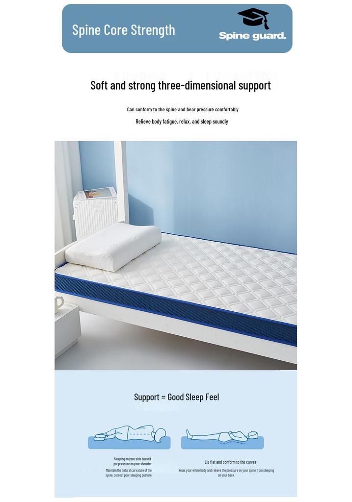 Sponge Soft Pad Latex Dorm Mattress - 90cm X 1.5m for Students