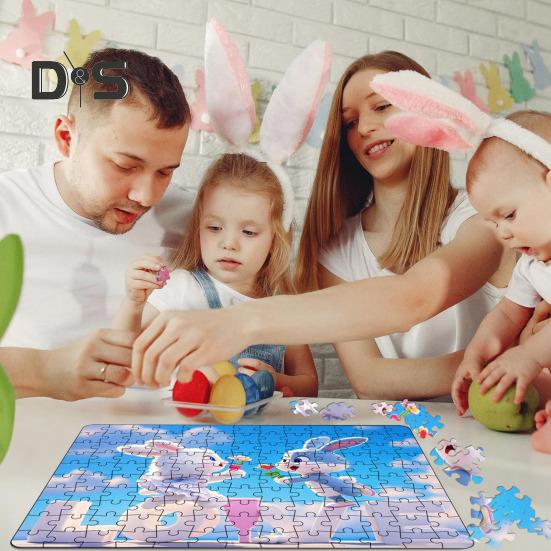 130ks/sada Pár Skládačka Králík Valentýn LÁSKA Zajíček logická hra Děti Dospělí Vzdělávací papírové puzzle Hračka Domácí dekorace