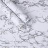 Vodotěsná Šedá mramorová tapeta odolná proti olejům Kontakt Papírové samolepky na zeď Samolepicí PVC Koupelna Kuchyň Kuchyň Domácí vylepšení