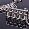 Mini Calculator Tool Pendent Model Mobilizable Ancient Abacus 8 Rows Keyfob Gift Keyring Keychain