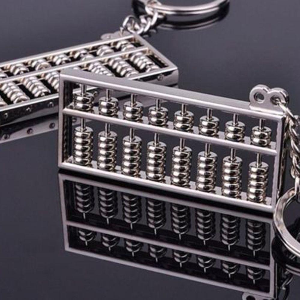 Mini Calculator Tool Pendent Model Mobilizable Ancient Abacus 8 Rows Keyfob Gift Keyring Keychain