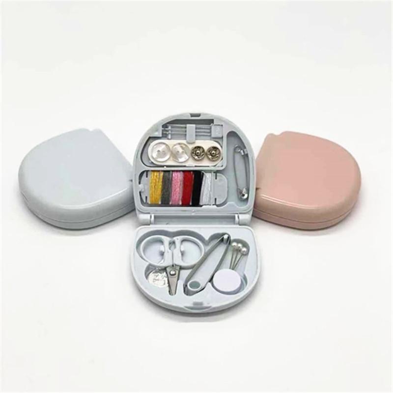 Basic Needle and Thread Set with Storage for Case Mini Sewing Kit Portable Sewing Supplies for Adult Home Travel Emergen