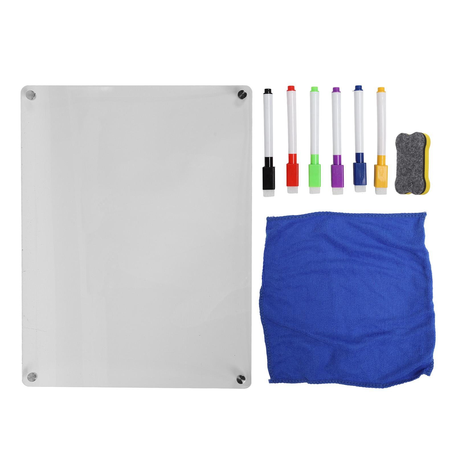 

Magnetic Whiteboard With 6 Markers and Erase Refrigerator Dry Erase Board Blank Board