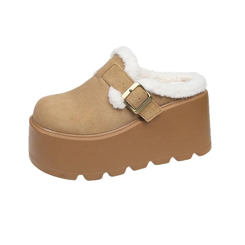 Fashion 2025 New 9cmThick Platform Boots Designer Slipper Casual Flats Slide Female Walking Fashion Loafers Winter Ankle Boots Women