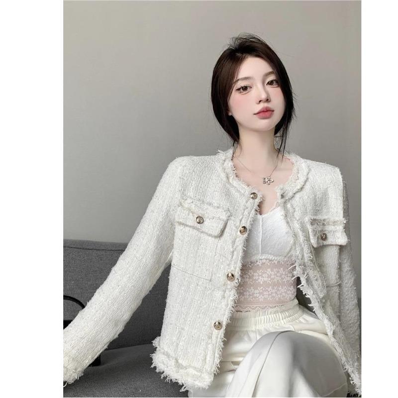 Xiaoxiang Coat Women's Spring and Autumn New French Design Sense Temperament Wear Long Sleeves Chic Short Top Women