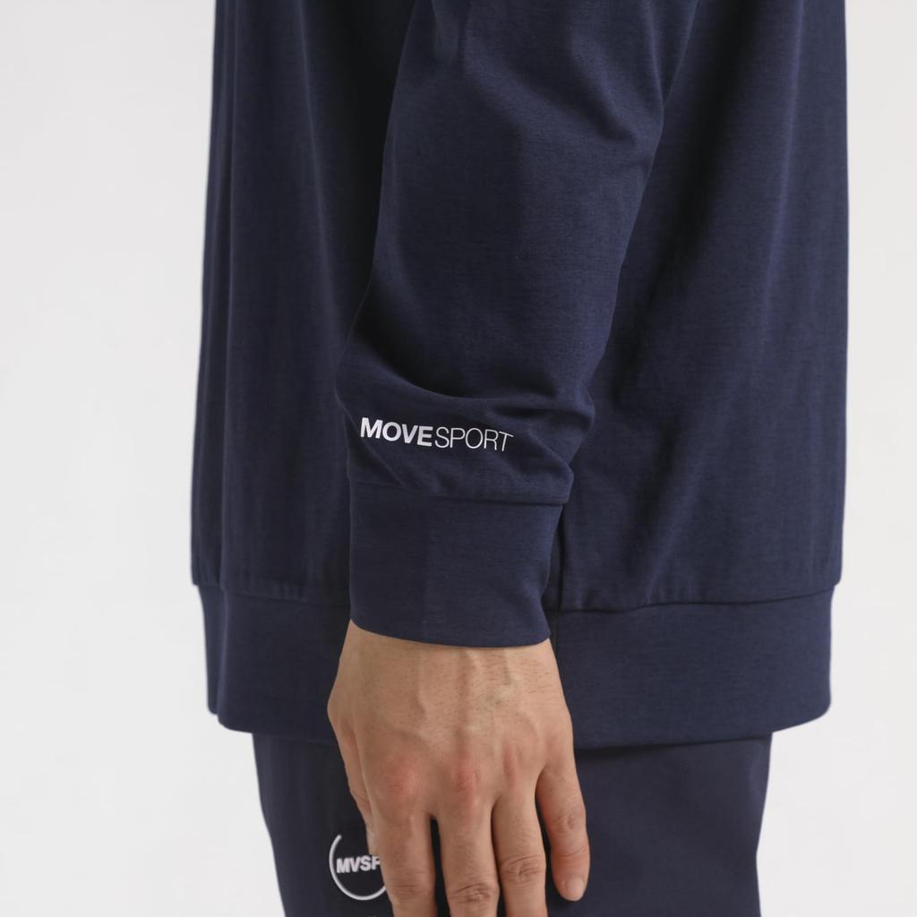 Long Sleeve Shirt Descente TOUGH Long Sleeve Shirt Stretch UV Protection Training Running NV00 M [Move Sports] (UPF50+) (ST4FLT03M)