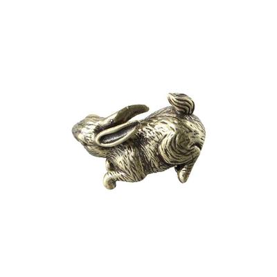 Ozdoba na biurko Królik Znak zodiaku Królik Figurki Mini Vintage Ozdoba Królik Miedź Lity Dekoracja domu