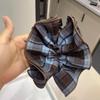 2025 Retro Plaid Korean Style Scrunchie for Women - Hair Tie for Buns & Ponytails