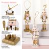 4 Stück 12 cm Nussknacker Marionetten Soldaten Ornamente Weihnachtsbaum Anhänger Mini Nussknacker Puppen Spielzeug Weihnachten Neujahr Geschenk Dekoration