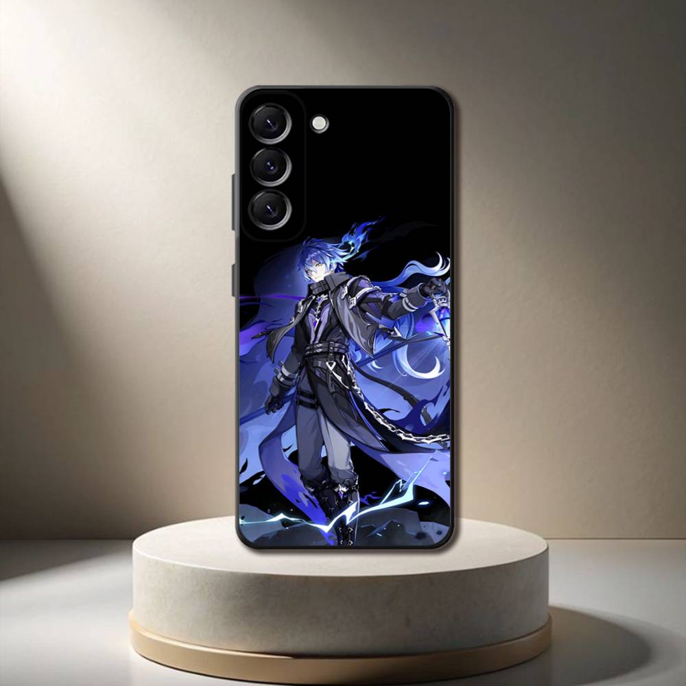 Genshin Impact F-Flins Phone Case For Samsung Galaxy A 73,72,51,53,52,71,22,5G,Note,J7,8,9 Soft Black Cover SamsungA134G