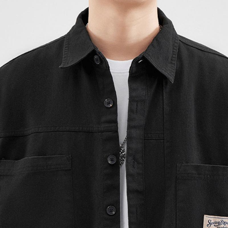 Frühling und Herbst Neue Herren Retro Lockere Hemdjacke