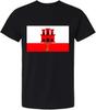 Gibraltar Flag Tee Unisex T-Shirt for Men Or Women, Black