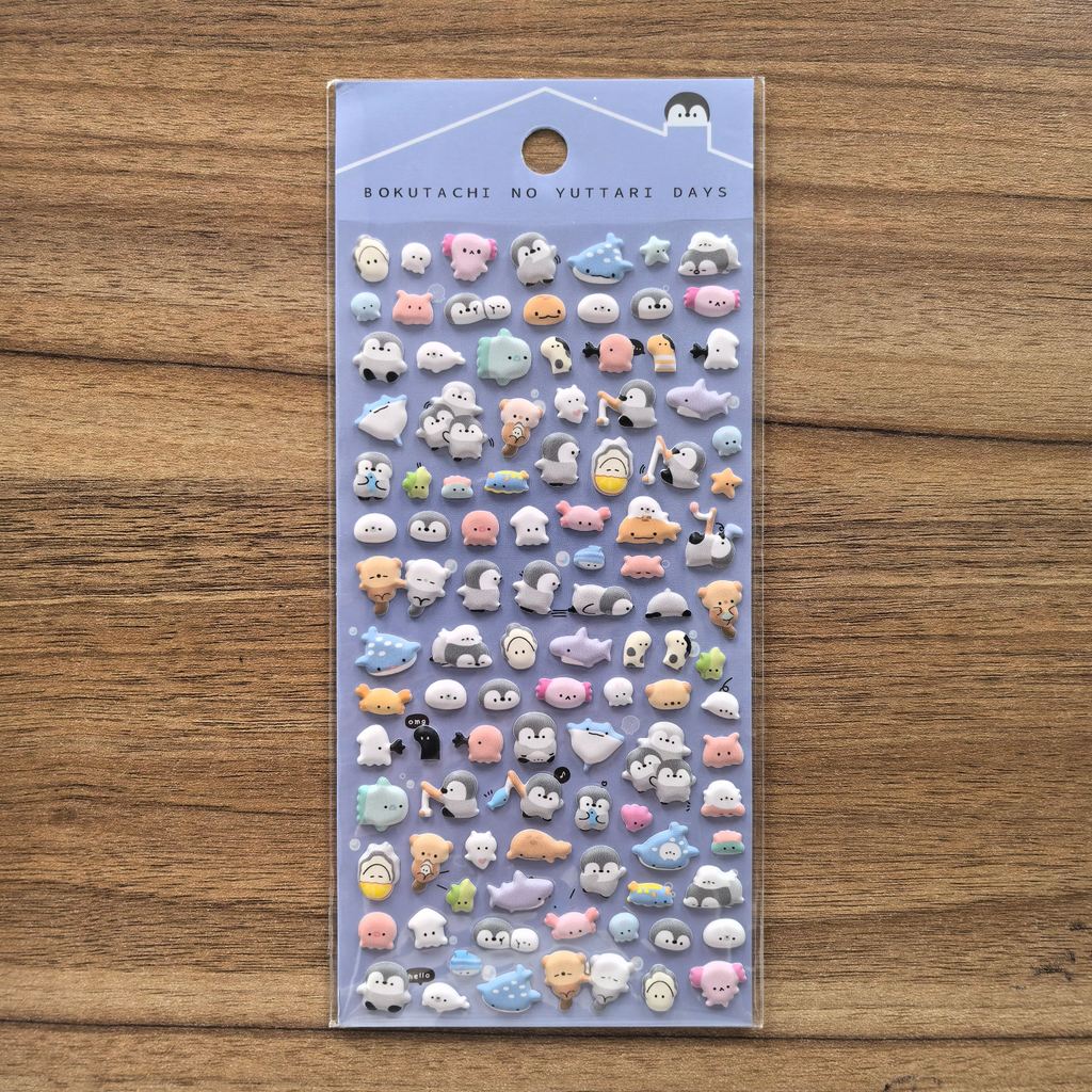 3D Japanese Cartoon Animal Stereo Stickers (6 Pieces) Kids' Reward Decals for DIY Craft Decoration BulingBulingStickers Store