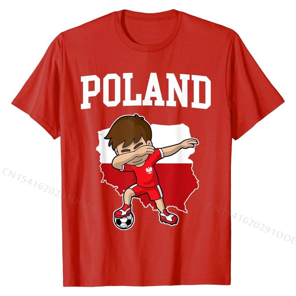 Poland Soccer Dabbing Football Polska Polish Kids T-Shirt Retro Mens T Shirts Cotton Tops Shirt Design