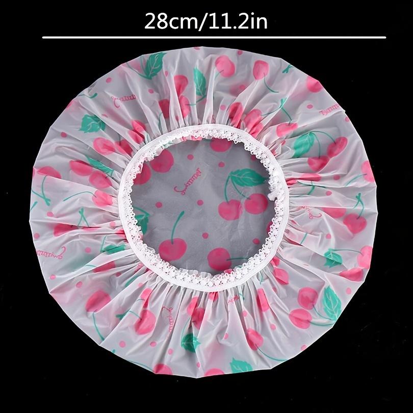 4pcs Shower Caps, Adjustable Printed Bonnet, Waterproof Bath Caps Reusable Shower Caps Elastic Band Bath Hair Hat For Women Ladies Spa Salon