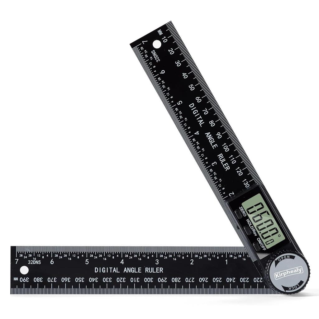 Digital Angle Finder Protractor, 7inch 200mm Angle Gauge Professional Measuring Tool, Third Generation Adjustable Angle Ruler, Quick Display for