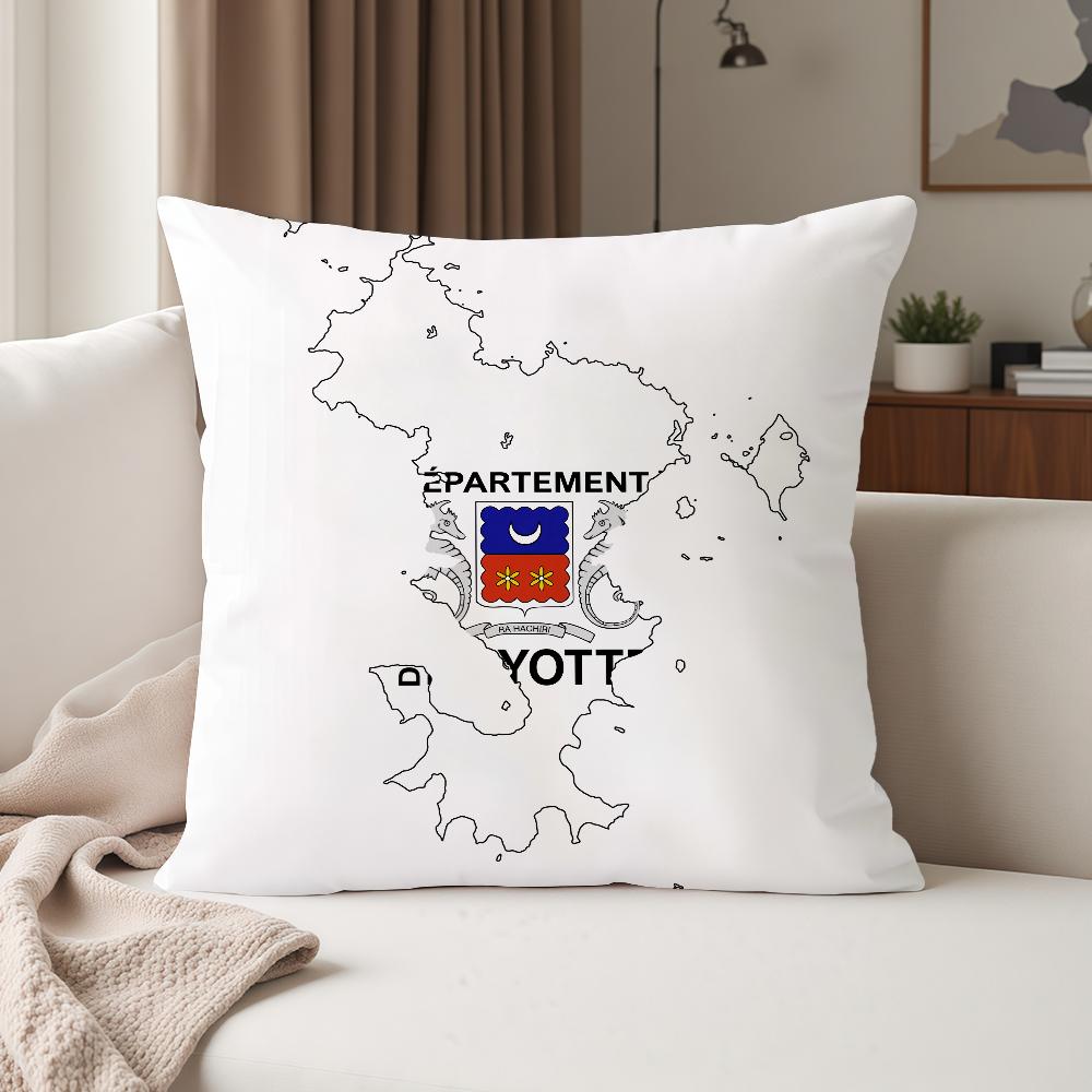 The Mayotte Flag Pillow Case Suitable For Bedrooms Living Rooms Cars Home Decoration